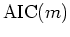 $\displaystyle \textrm{AIC}(m)$
