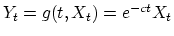 $ Y_t = g(t, X_t) = e^{-ct}X_t$